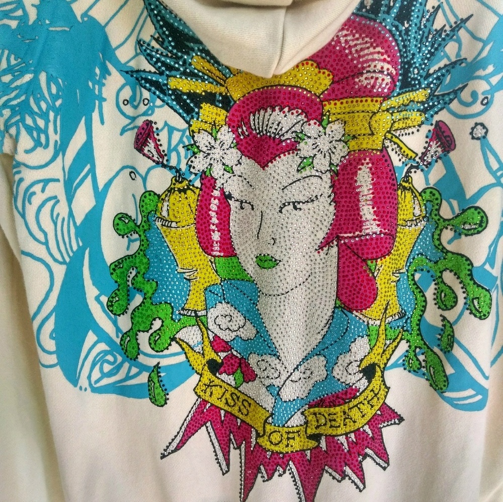 NWT Authentic Ed Hardy graphic hoodie